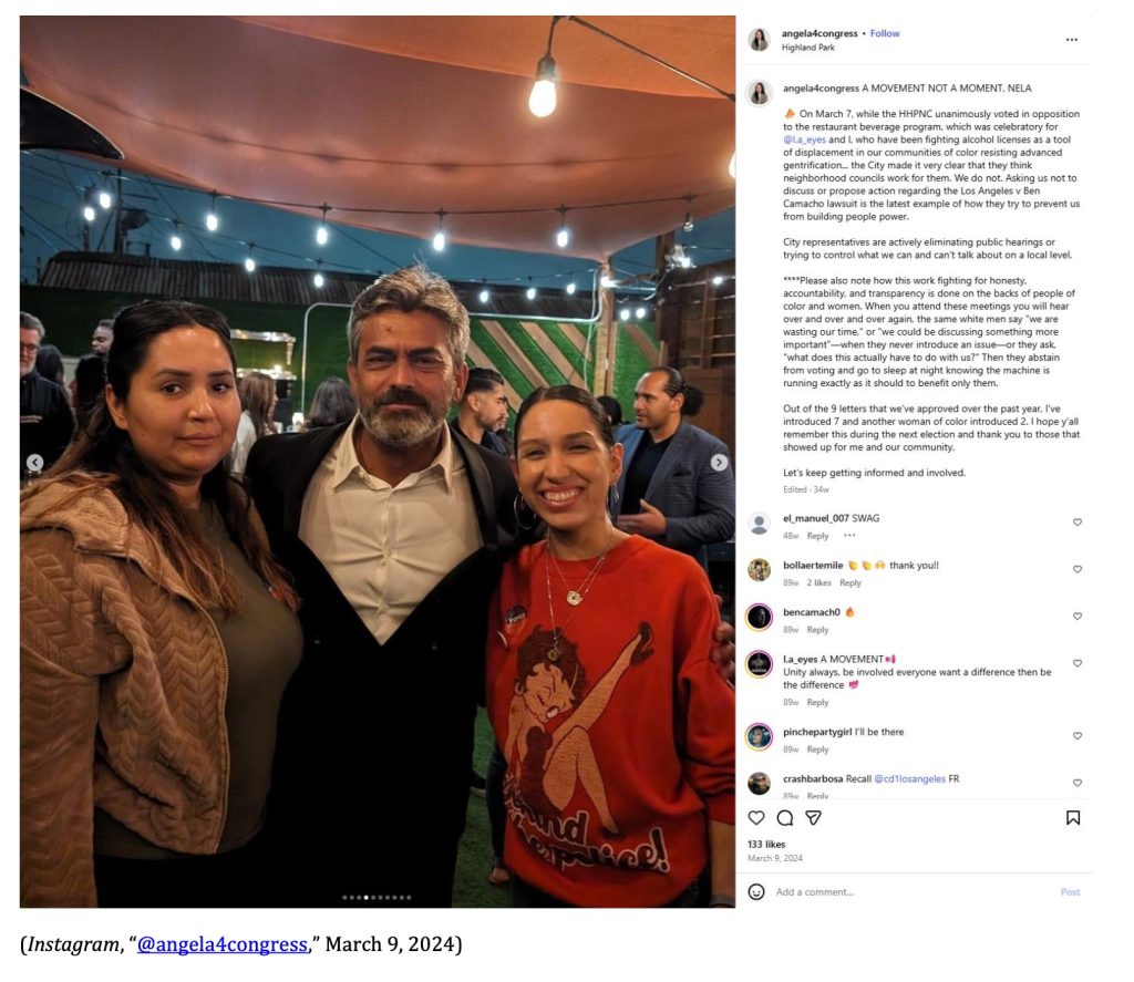 Instagram post by @angela4congress, March 9, 2024